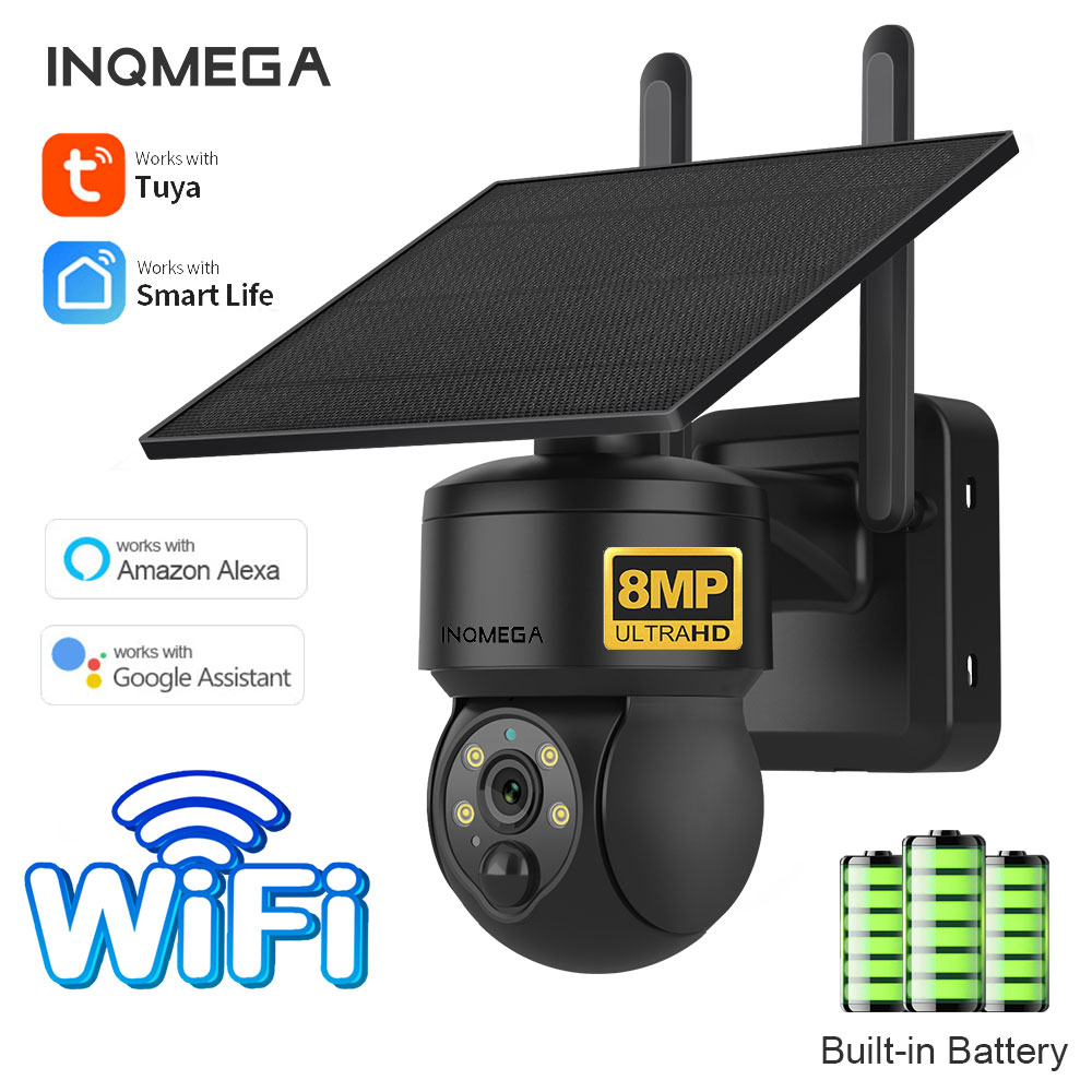 Home Security Network - كاميرا INQMEGA 8MP TUYA الشمسية كشف