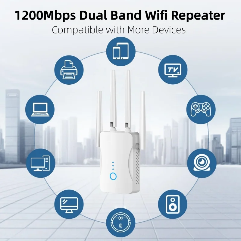 Home Security Network - مكرر واي فاي ثنائي النطاق بسرعة