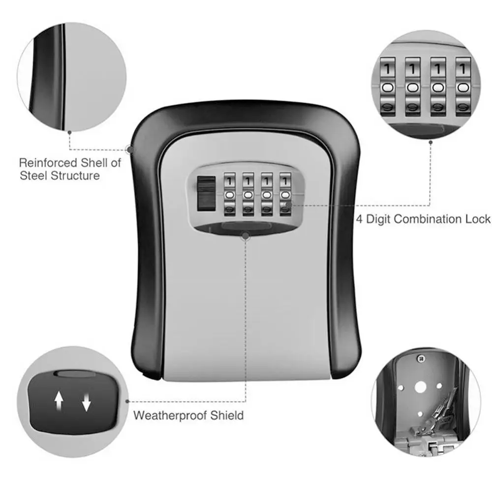 صندوق قفل مفاتيح يثبت على الحا - مراجعة Home Security Key Box وسعره