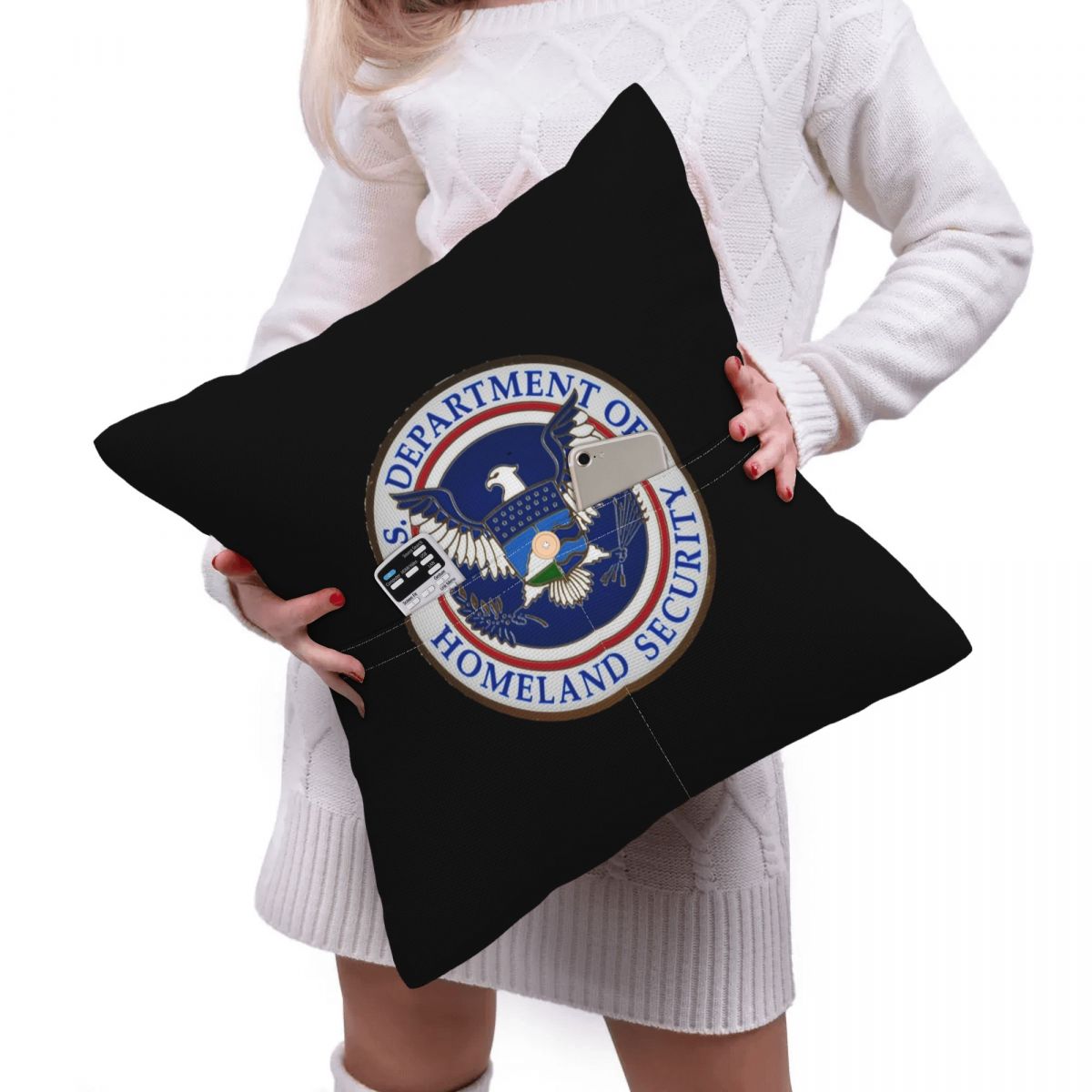 DHS - غطاء وسادة مربع من الكتا - مراجعة Home Security Department وسعره