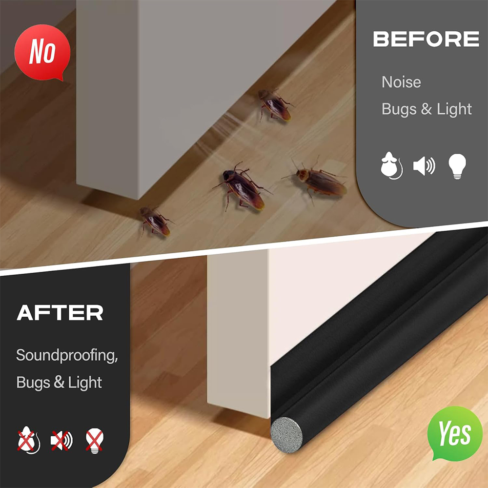 1 قطعة شريط عازل للباب السفلي  - مراجعة Home Security Front Door وسعره