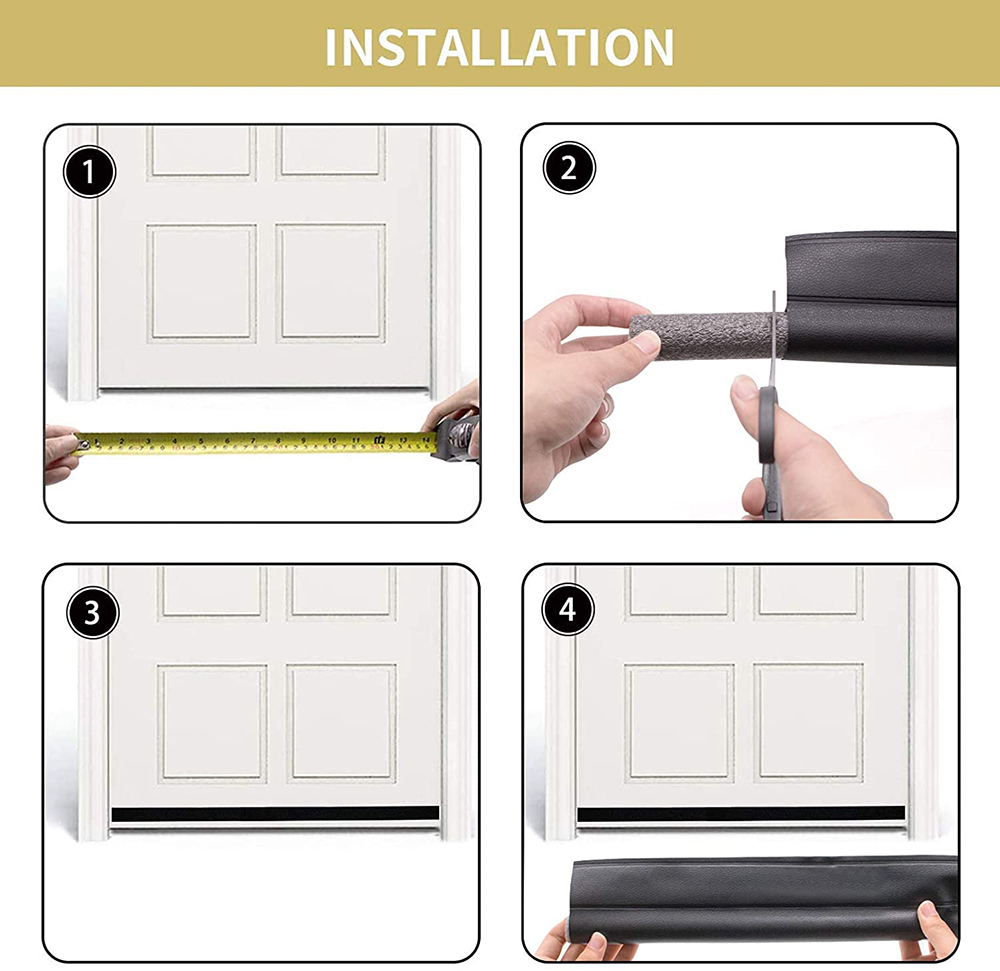 1 قطعة شريط عازل للباب السفلي  - مراجعة Home Security Front Door وسعره