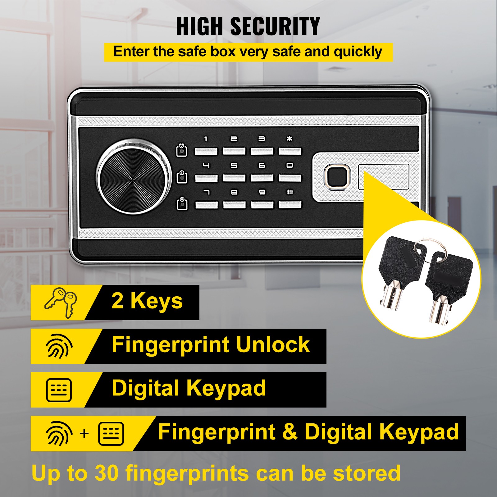 قفل صندوق الأمان 2.1 قدم مكعب  - مراجعة Home Security Key Box وسعره