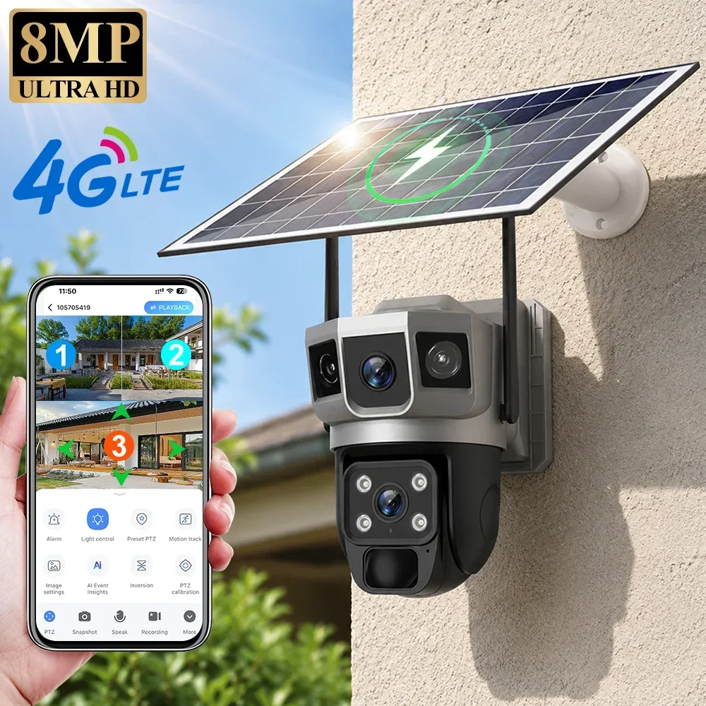 كاميرا V380 بدقة 4K مع 3 شاشات - مراجعة Home Security News وسعره