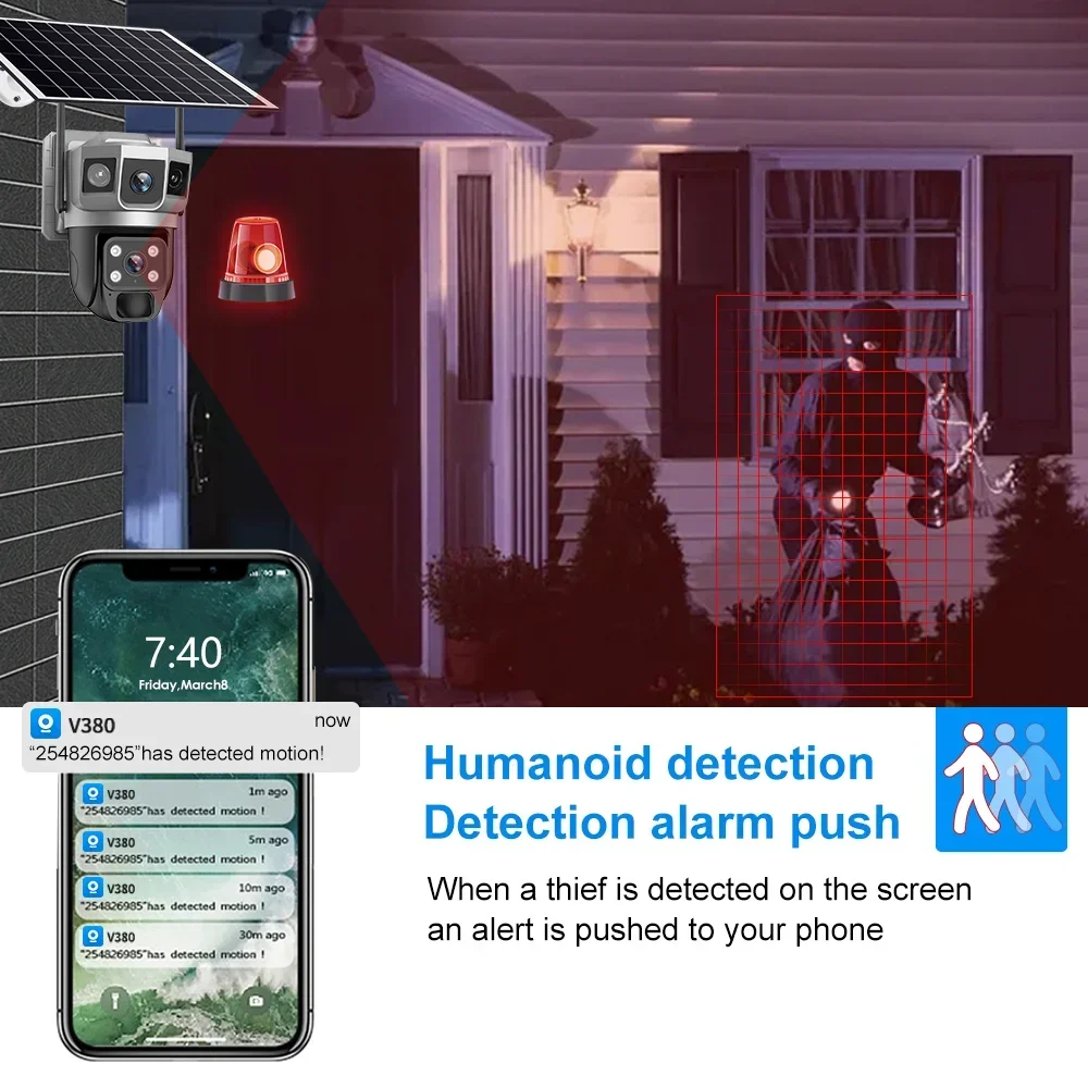 كاميرا V380 بدقة 4K مع 3 شاشات - مراجعة Home Security News وسعره