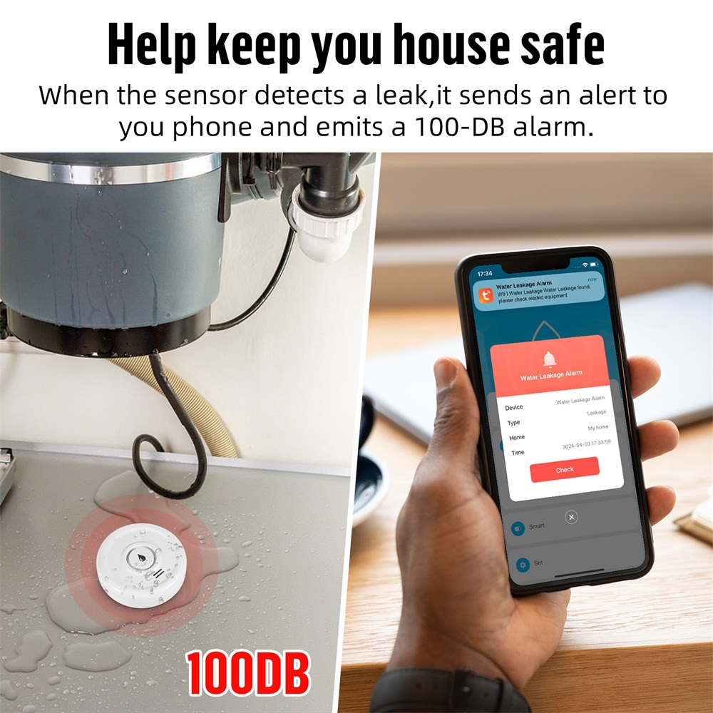 Fuers كاشف تسرب المياه إنذار ا - مراجعة Home Security Network وسعره